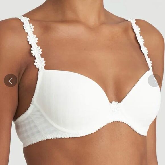 Marie Jo Avero Padded Plunge Bra Natural Ivory Underwire US Size 34C - Picture 2 of 12